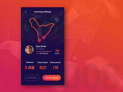 Day 8 - Running App 100 day challenge app challenge dailyui design fitness minimal running ui user interface workout