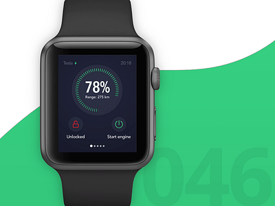 Day 46 - Start Engine 100 day challenge apple challenge dailyui design tesla ui user interface ux watch