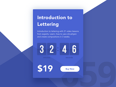 Day 59 - Limited Time Offer 100 day challenge card challenge countdown dailyui design offer ui user interface ux