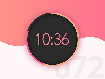 Day 72 - Clock 100 day challenge challenge clock dailyui design time ui user interface ux watch