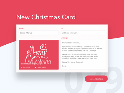 Day 79 - Christmas Card 100 day challenge card challenge christmas dailyui design greetings holiday ui user interface ux