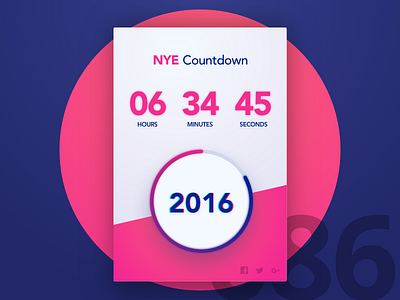 Day 86 - NYE Countdown 100 day challenge challenge countdown dailyui design new year nye timer ui user interface ux