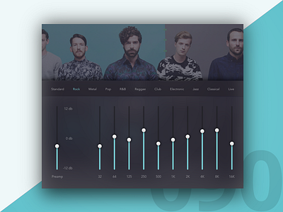 Day 90 - Equalizer 100 day challenge challenge control dailyui design equalizer foals music ui user interface ux