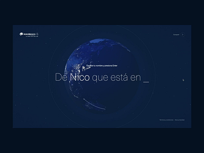 AeroMexico | Personas que son destinos - Website Animation animation campaign campaigns code css css 3 css animation css animations design html html 5 html css intro javascript motion ui web web animation webgl website