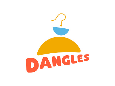 Dangles Logo branding design earring graphic design icon illustration logo vector