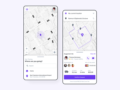 RideShare App app design design inspiration mobile mobile ui mobile ui design ui uiux design