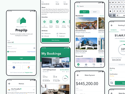 PropUp | Property Management App app design design inspiration mobile mobile ui design ui uiux design