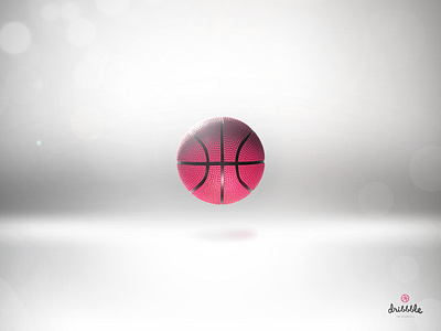 Let's Dribbble! 3d ball basketball debut dribbble first invitation pink thanks