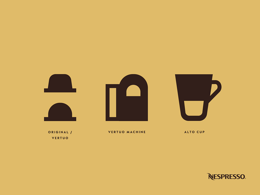 Nespresso icons by Maxim Chesky on Dribbble