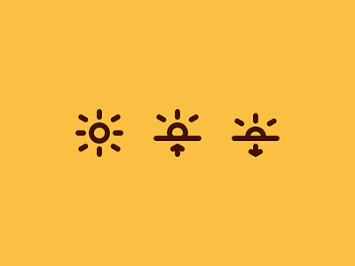 Sun icons design icon meteo pictogram sun sunrise sunset system weather