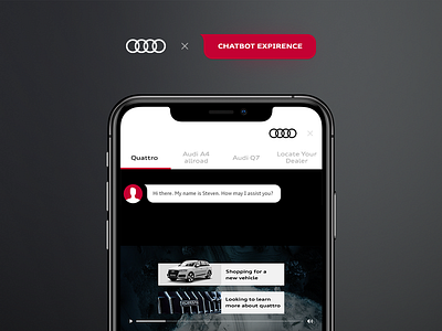 Audi chatbot experience app chatbot ios ui