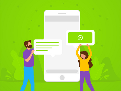Chat application design illustration iranian user experience