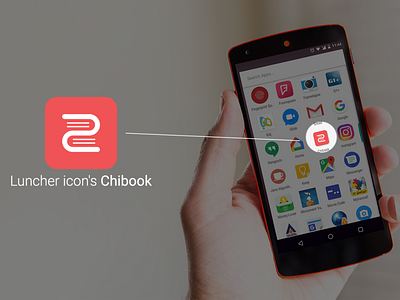 luncher icon's Chibook branding logo typography