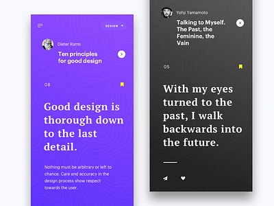 mQuotes flat ios mobile motivation typography