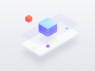 ARKit augmented reality clean icon iphone isometric vector web ar
