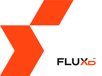 FluxAD branding f logo geometric grid icon logo mark minimal modern symbol