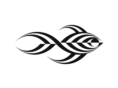 Fish clean design fish geometric logo mark modern symbol
