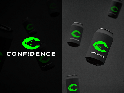 Confidence branding c logo confidence energy drink geometric logo mark modern modernism negative space snake symbol