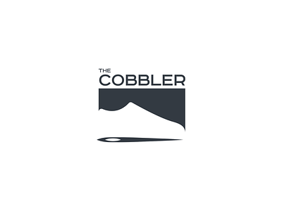Cobbler branding cobbler design logo mark needle negative space shoe symbol