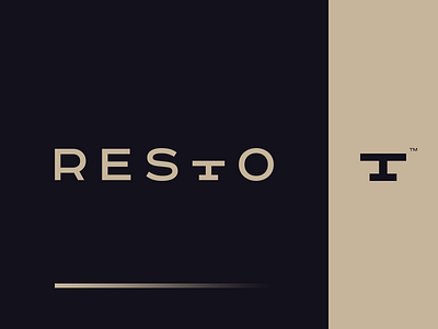 Resto concept app branding icon letter logo mark minimal modern restaurant app smart symbol table