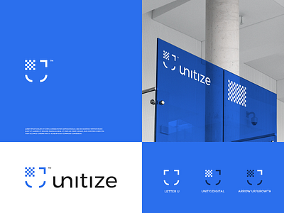 Unitize Logo branding digital financial forum geometric icon logo mark minimal modern smart symbol unity