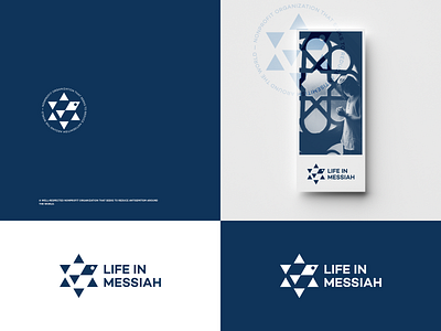 Life in Messiah (re-design proposal) branding clean fish geometric icon life logo mark modern non profit smart star star of david symbol