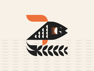 "G" for Guppi animal branding fish geometric geometry gradient guppi icon illustration letter g mark modern symbol tale
