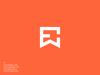 Education app bookmark design education flat grid icon letter e logo mark symbol ui ux web
