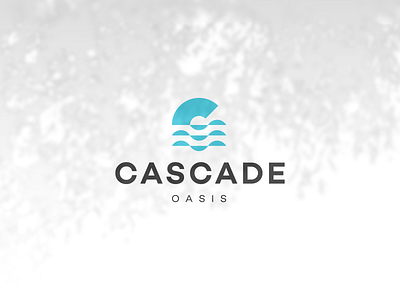 Cascade. 2021. WIP. branding cascade geometric grid letter c logo luxury mark oasis ocean resort spa travel villa waves