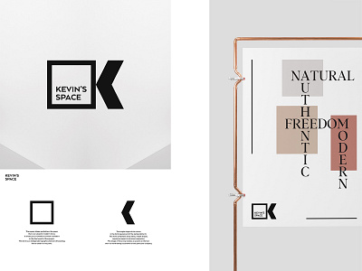 Kevin's Space branding design geometric icon logo logodesign mark minimal modern poster symbol