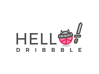 Hello Dribbble!!! dribbble hello invitation viking