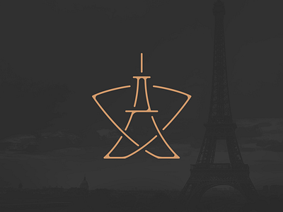 Eiffel tower and a star clean creative eiffeltower minimal modern smart star tower