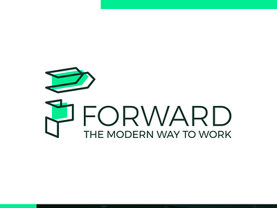 Forward concept arrow branding f flat forward letter logo modern