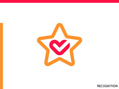 Recognition icon (Metaphor Challenge) check heart logo mark recognition star