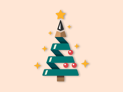 Christmas tree for designer:) clean design geometric illustration logo modern