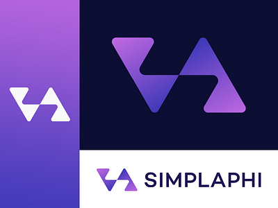 Logo concept - Simplaphi branding clean design geometric identity letter logo mark minimal modern smart vector