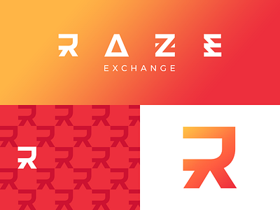 Log design for RAZE branding clean colorful creative design geometric grid icon identity logo logodesign mark modern typography vector