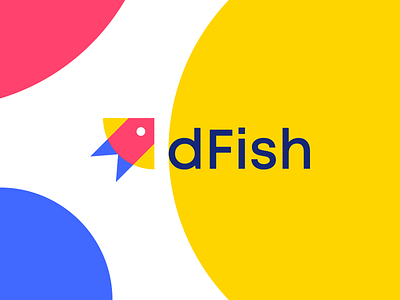 dFish - Logo concept clean colorful colors creative design discount fish geometric icon illustration logo logodesign mark modern sales smart vector
