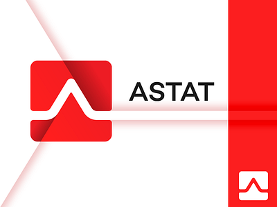 Logo/icon for Astat app branding design geometric health icon logo mark minimal modern stats ui web