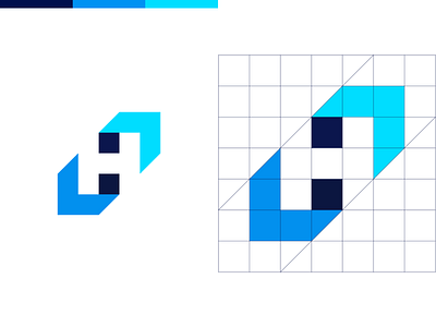 H arrows arrows branding clean geometric grid h logo letter logo mark minimal modern negativespace vector