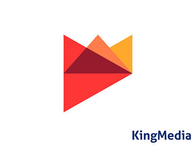 Kingmedia crown design geometric geometry icon king logo logo design logo mark logodesign logomarks logos mark media play triangle