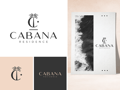 Cabana (branding) brand branding design icon letter logo logodesign mark minimal modern palm palmtree residence resort smart star symbol tree tropical