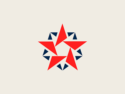 All-Star geometric logo mark modern negative space negativespace star stars symbol trademark usa