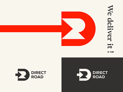 Direct Road - Logo design arrow branding delivery design geometric icon logistic logo mark modern negative space smart transport transportation