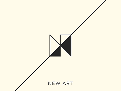 NewArt - Logo variation a logo art branding design geometric icon letter logo mark minimal modern n logo negative space smart