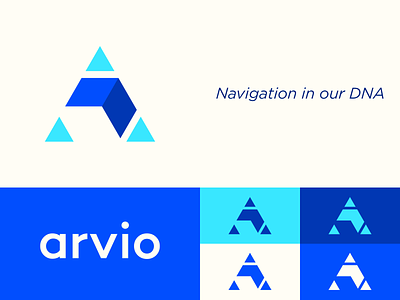 Arvio - Logo design a logo ai arrow branding clean digital geometric icon logo mark minimal modern navigation smart triangle
