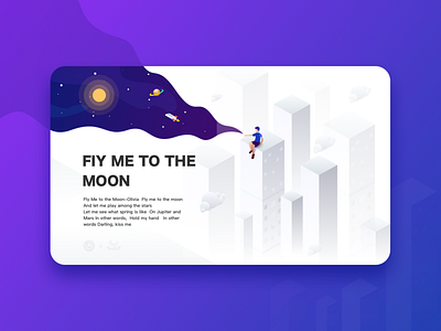 FLY ME TO THE MOON color design sketch