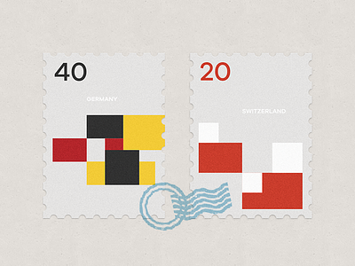 postage stamp #8 flag geometric germany mail minimal national flag postage stamp stamp switzerland