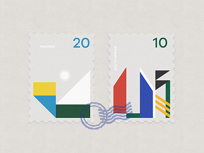 postage stamp #13 flag geometric mail minimal national flag postage stamp stamp