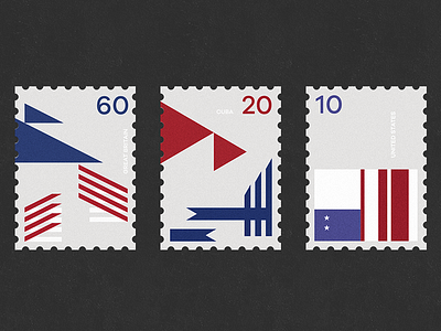 postage stamp #14 cuba flag geometric mail minimal national flag postage stamp stamp uk usa